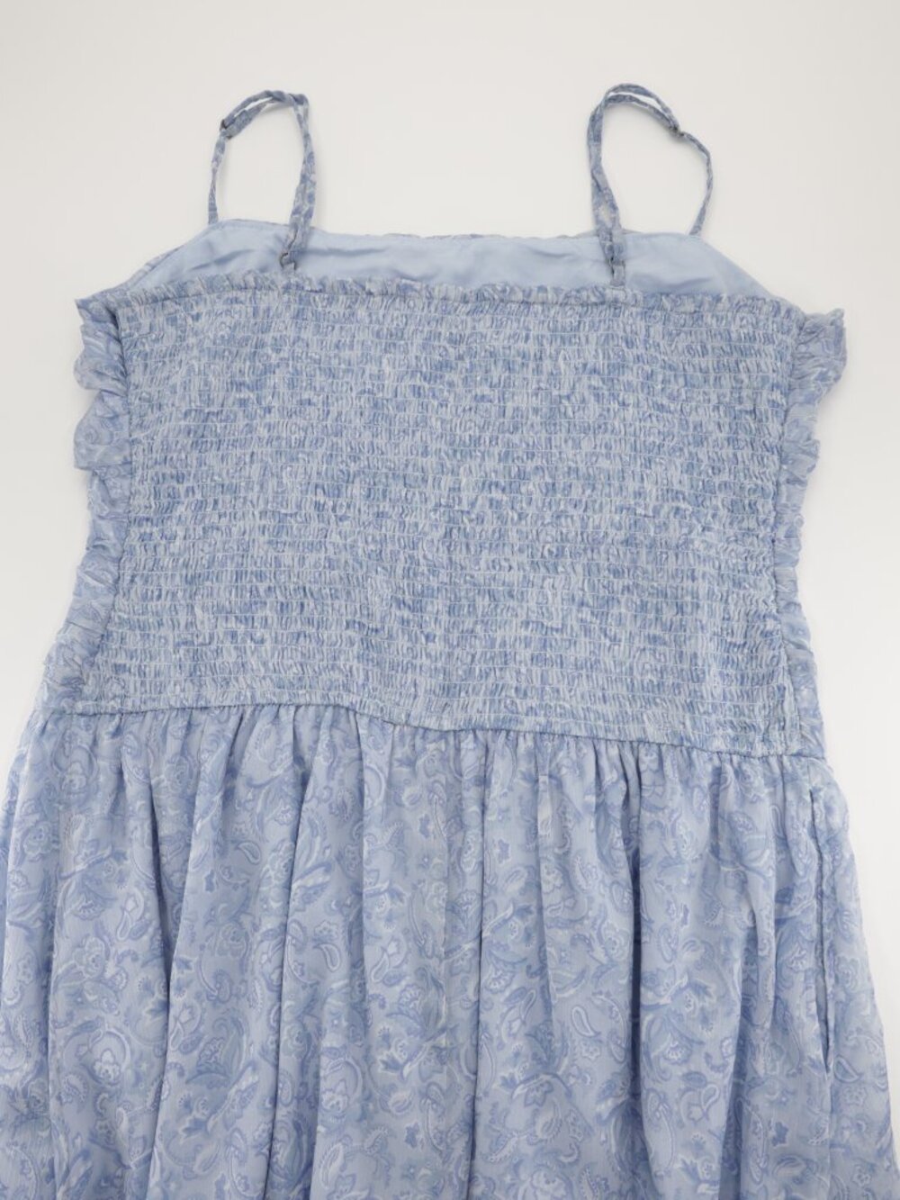 Hollister Women Pocket Floral Adjustable Strap Chiffon Skort Dress Blue Size XL - Picture 5 of 9